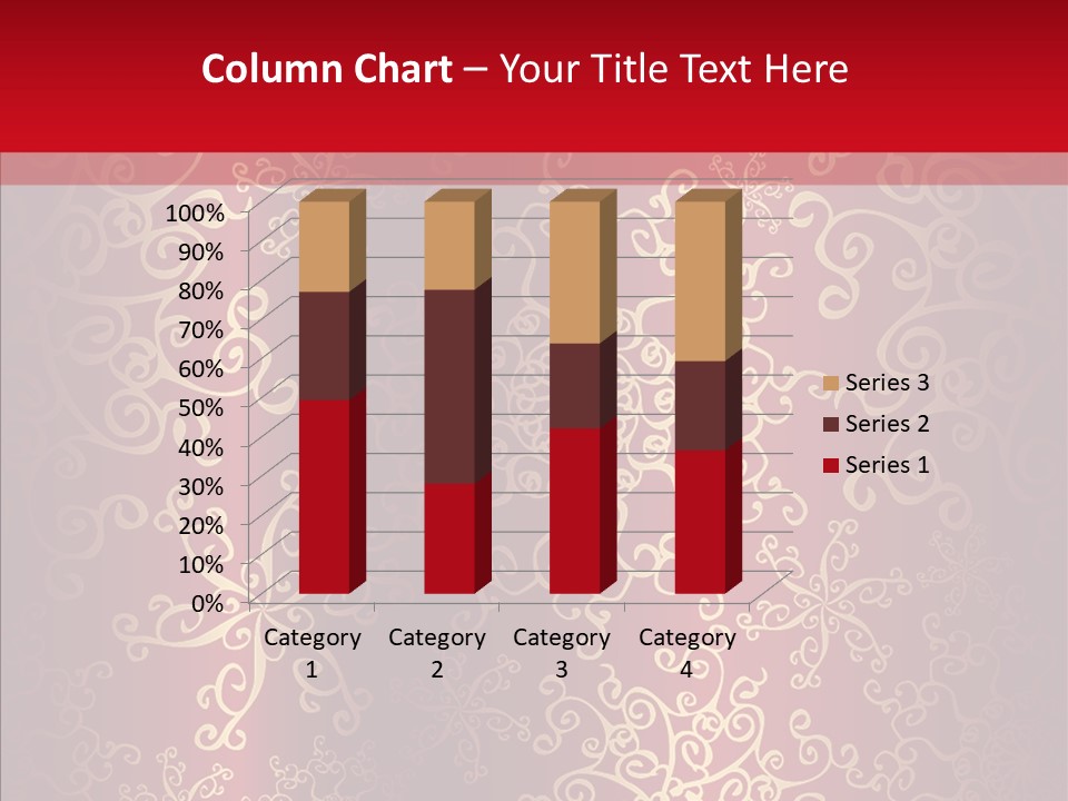 Floral Snow Golden PowerPoint Template