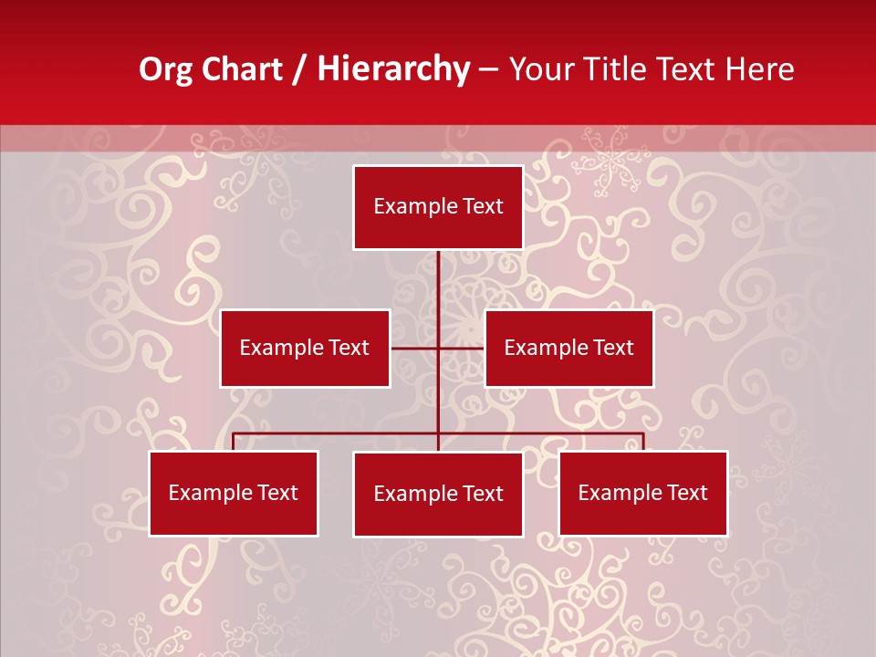 Floral Snow Golden PowerPoint Template