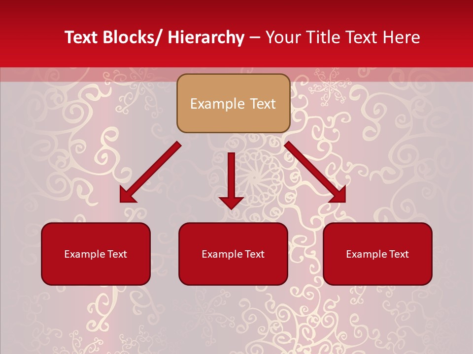 Floral Snow Golden PowerPoint Template