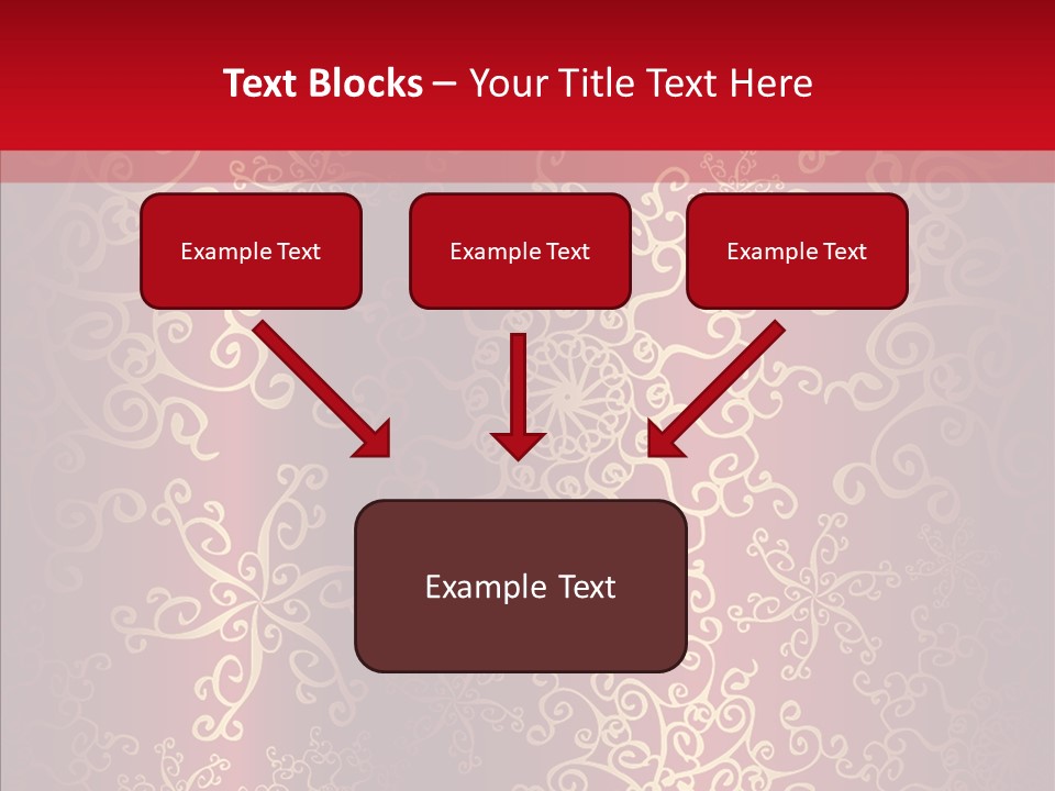 Floral Snow Golden PowerPoint Template