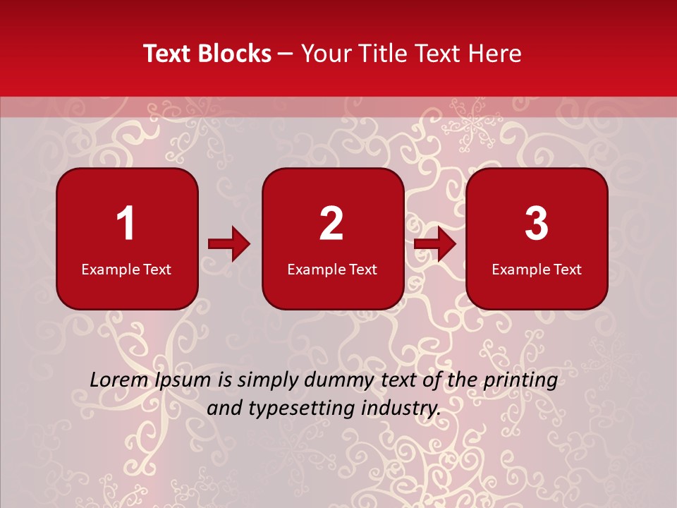 Floral Snow Golden PowerPoint Template