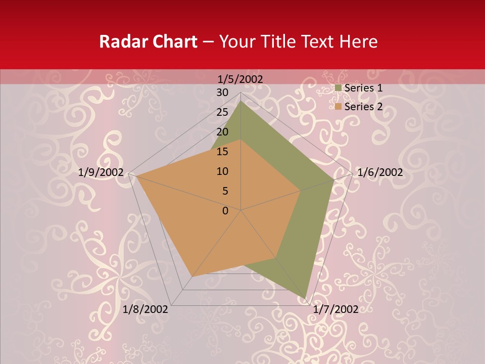 Floral Snow Golden PowerPoint Template