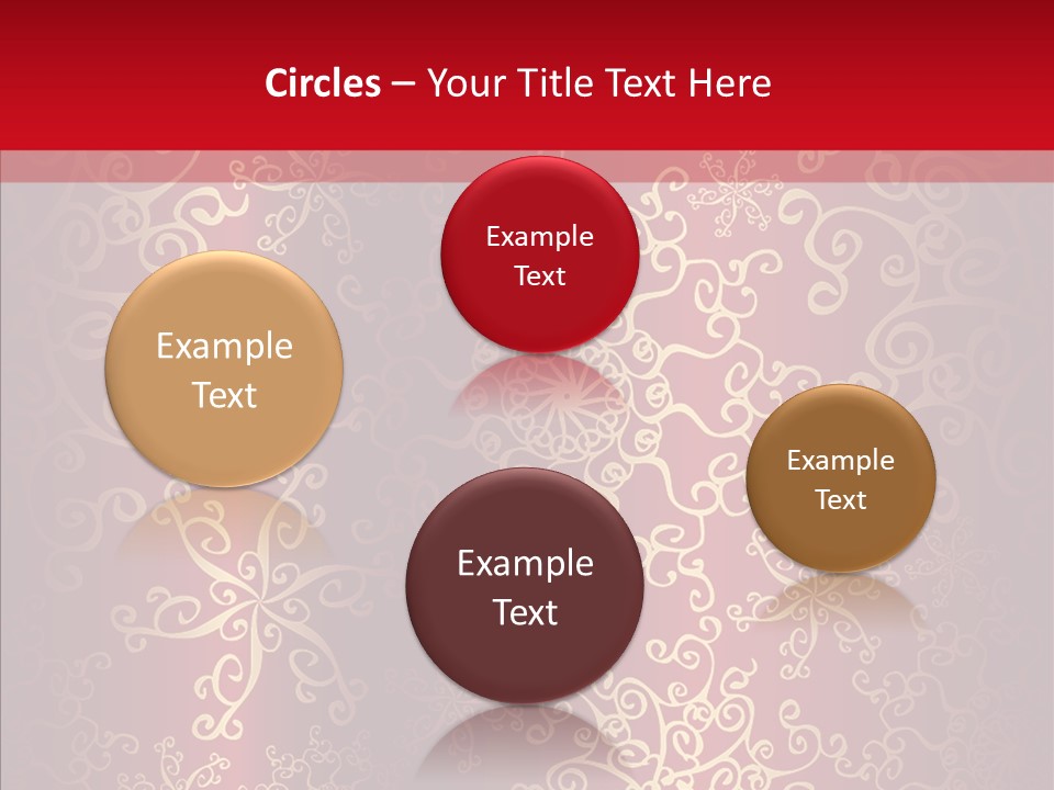 Floral Snow Golden PowerPoint Template