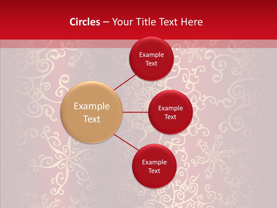 Floral Snow Golden PowerPoint Template