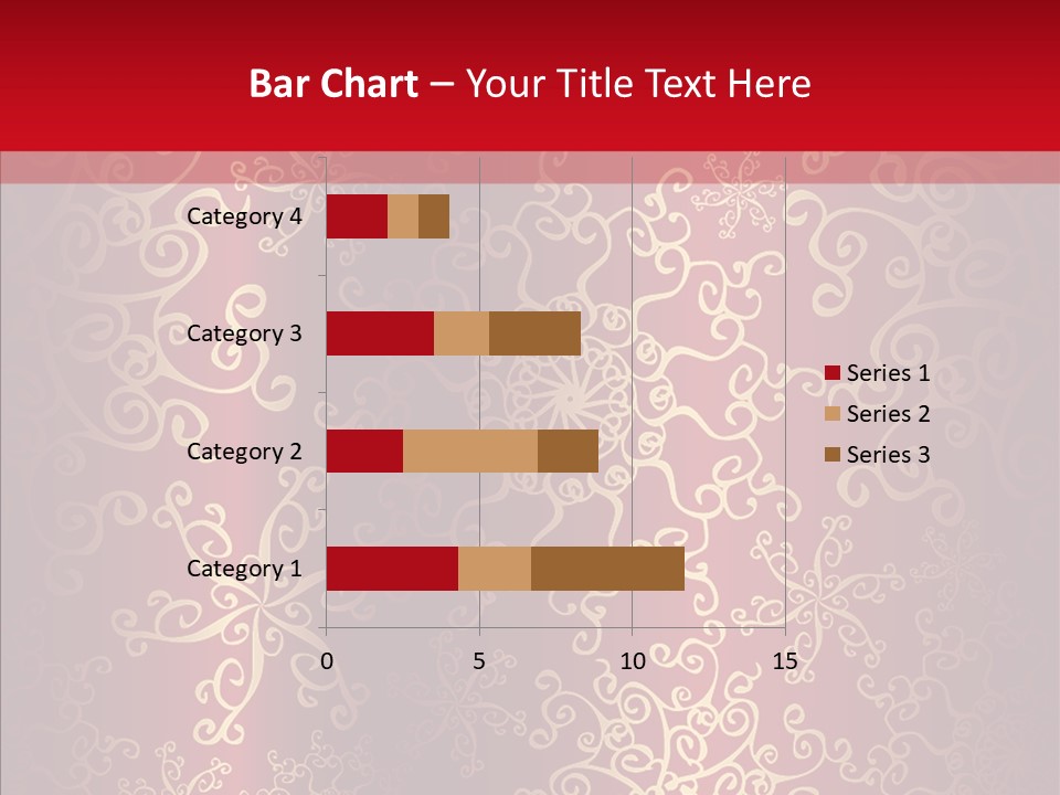 Floral Snow Golden PowerPoint Template