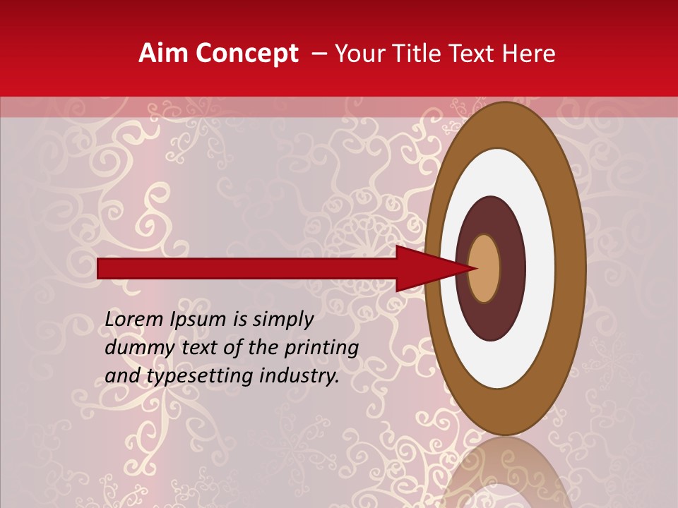 Floral Snow Golden PowerPoint Template