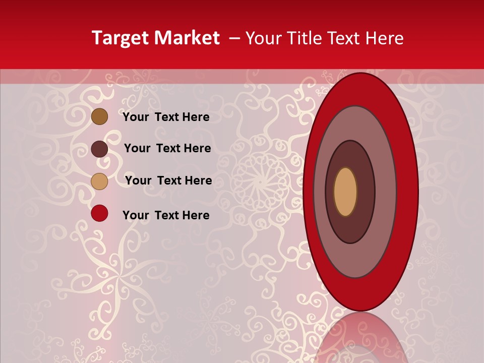 Floral Snow Golden PowerPoint Template