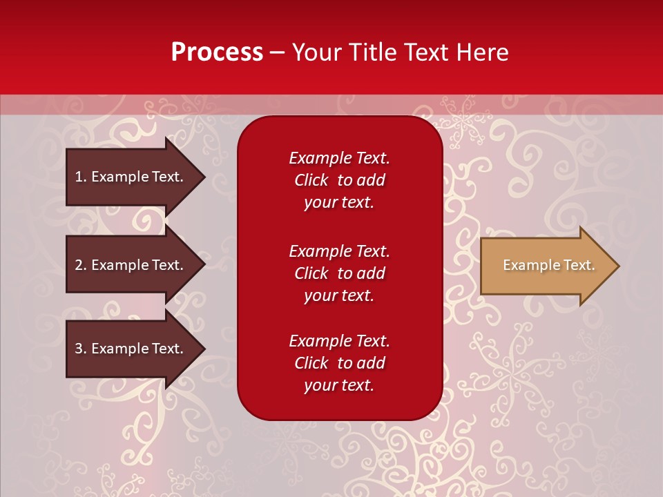 Floral Snow Golden PowerPoint Template