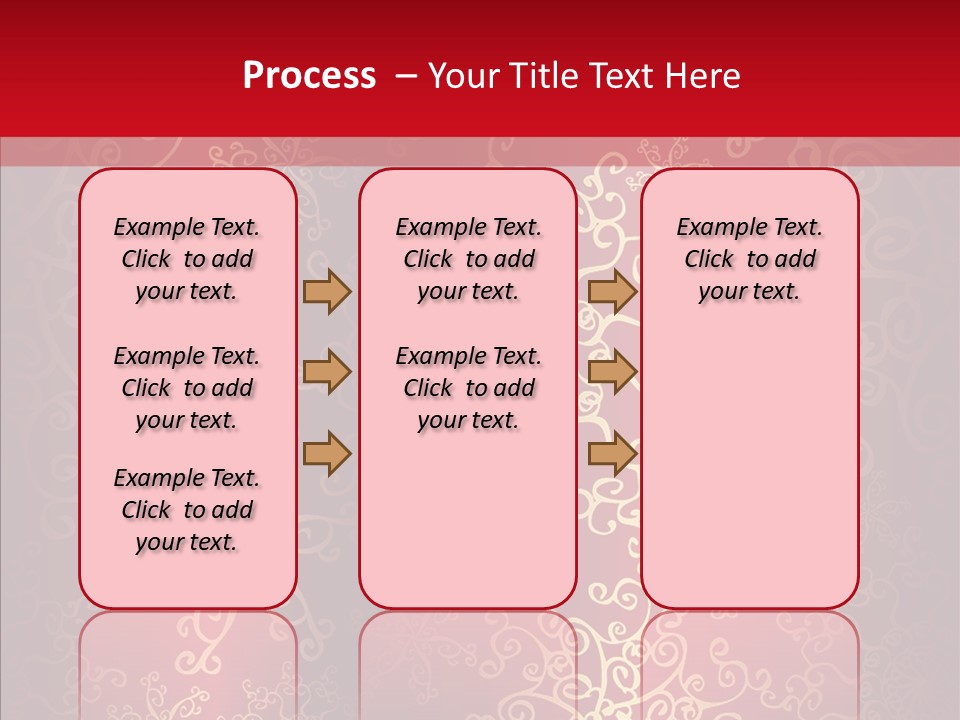 Floral Snow Golden PowerPoint Template