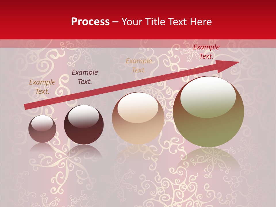 Floral Snow Golden PowerPoint Template