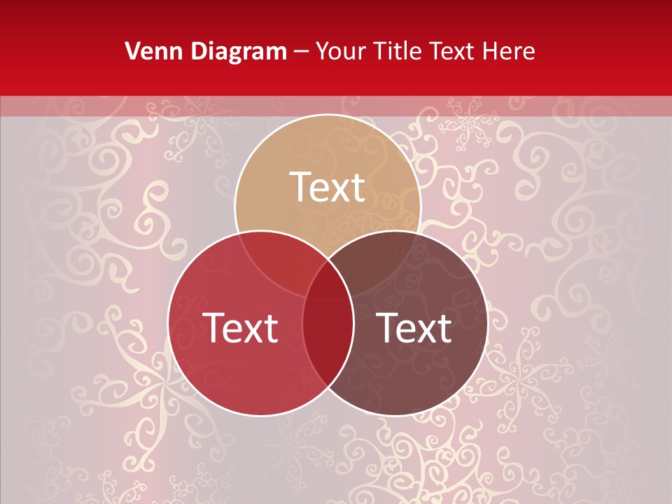 Floral Snow Golden PowerPoint Template