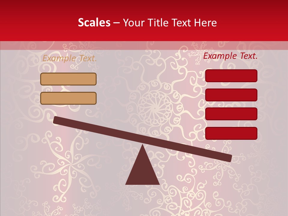 Floral Snow Golden PowerPoint Template