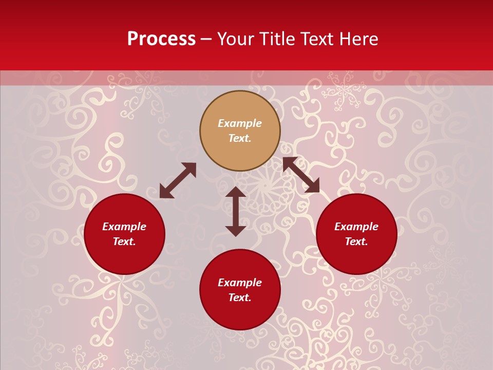 Floral Snow Golden PowerPoint Template