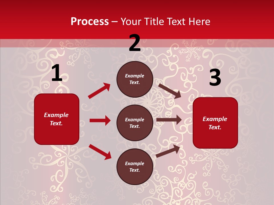 Floral Snow Golden PowerPoint Template