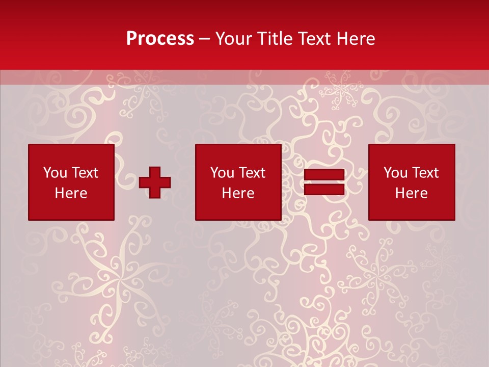 Floral Snow Golden PowerPoint Template