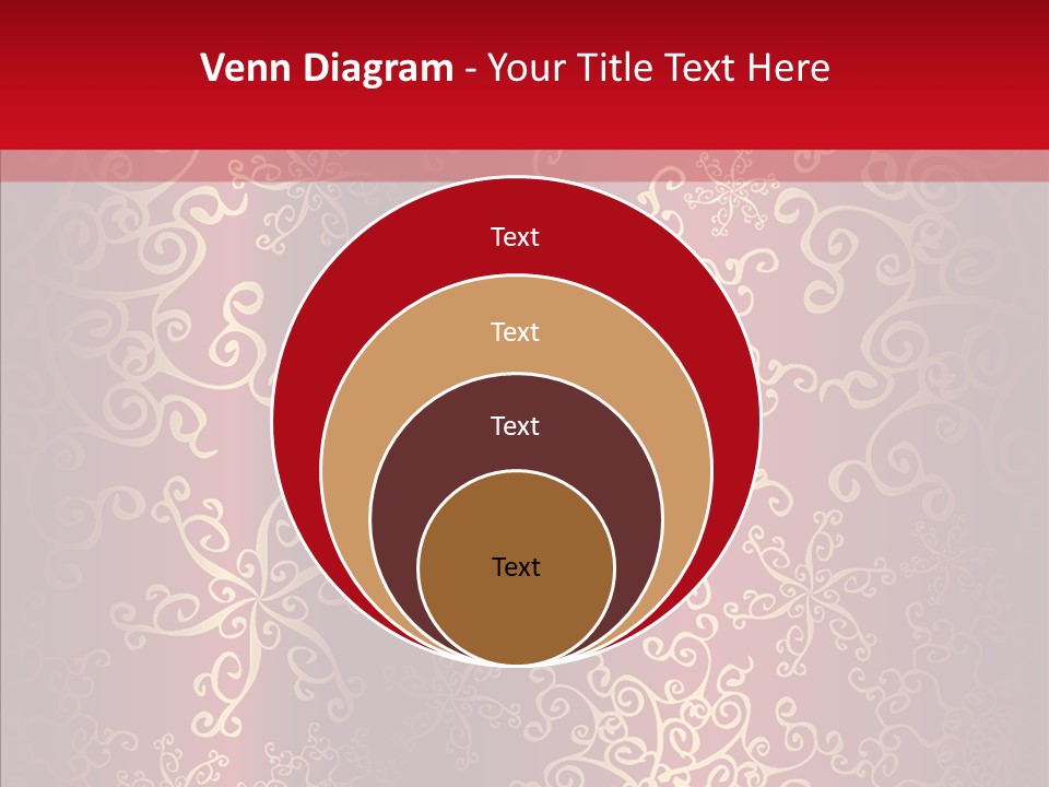 Floral Snow Golden PowerPoint Template