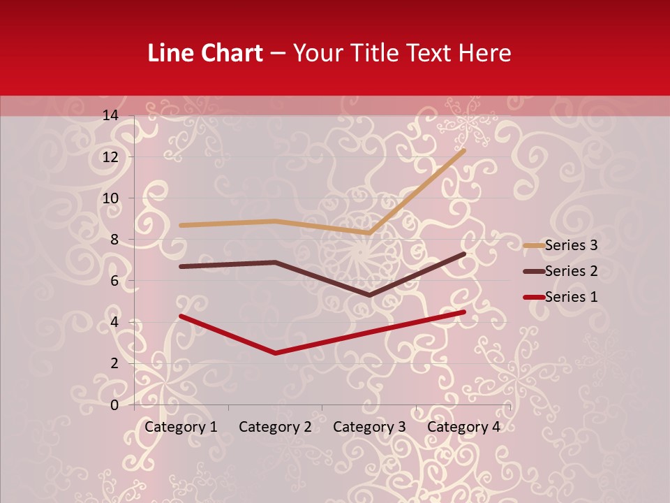 Floral Snow Golden PowerPoint Template