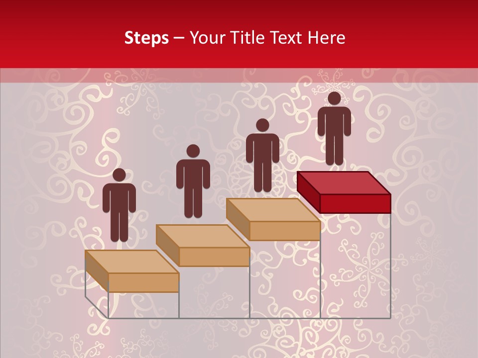 Floral Snow Golden PowerPoint Template