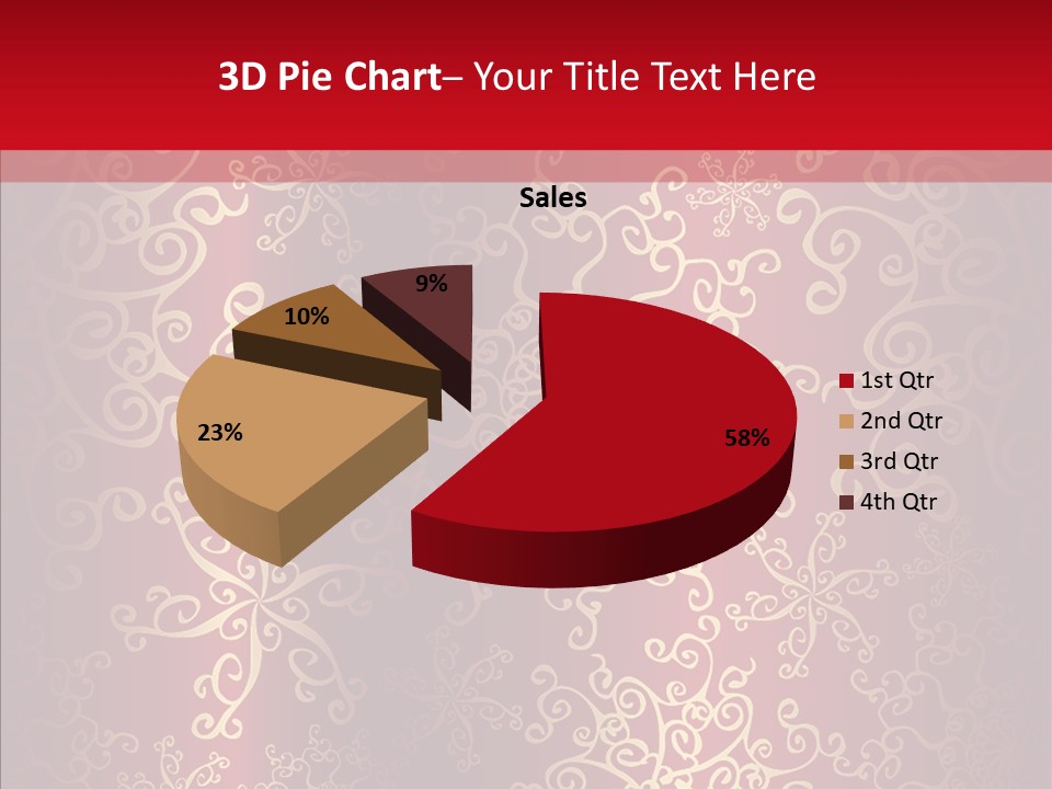 Floral Snow Golden PowerPoint Template