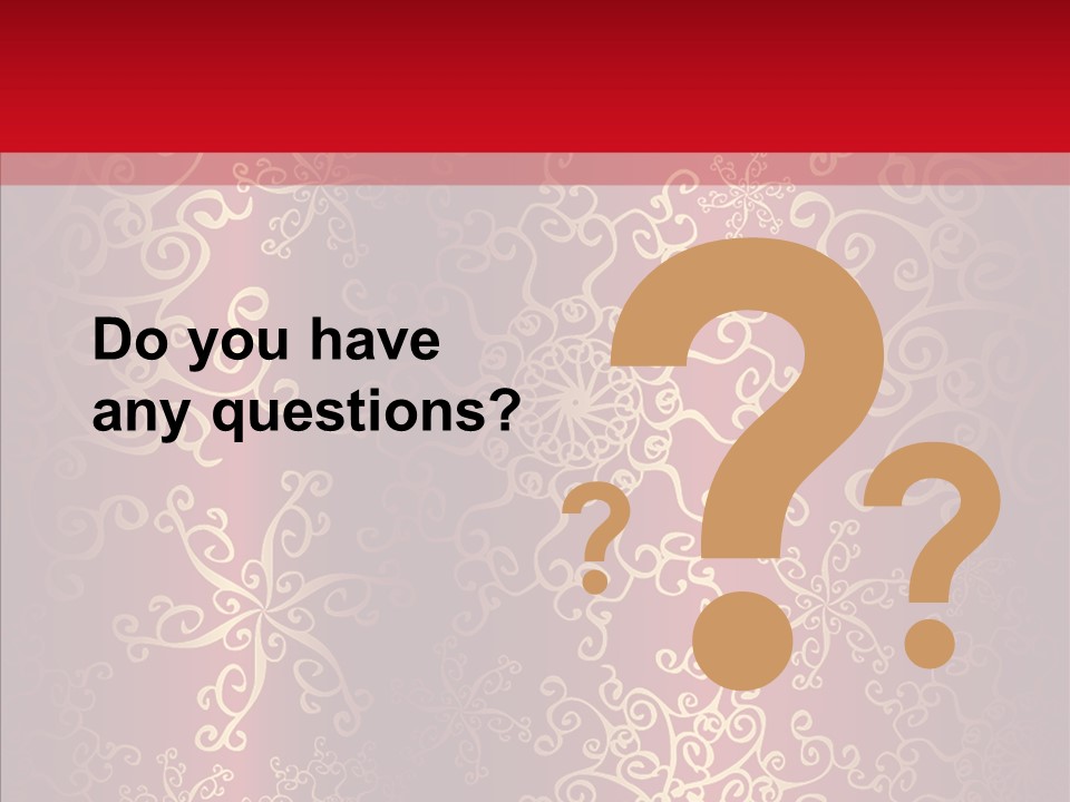 Floral Snow Golden PowerPoint Template