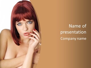 Redheaded Fresh Lovely PowerPoint Template