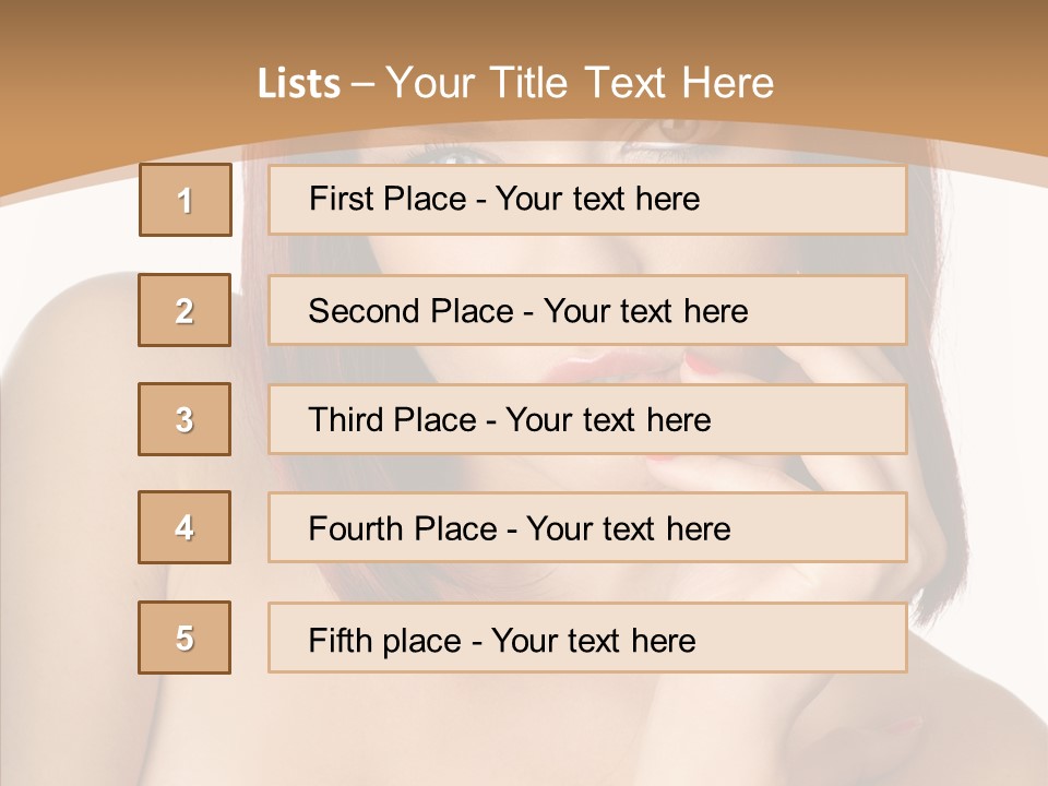 Redheaded Fresh Lovely PowerPoint Template