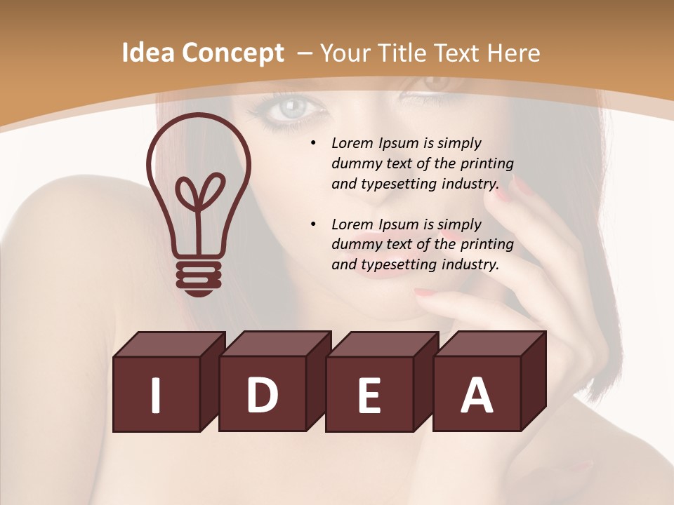 Redheaded Fresh Lovely PowerPoint Template