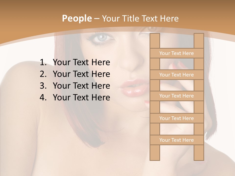 Redheaded Fresh Lovely PowerPoint Template