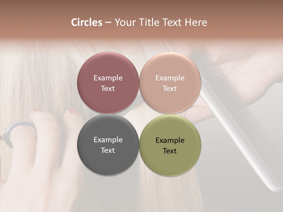 Hairstyle Lady Work PowerPoint Template