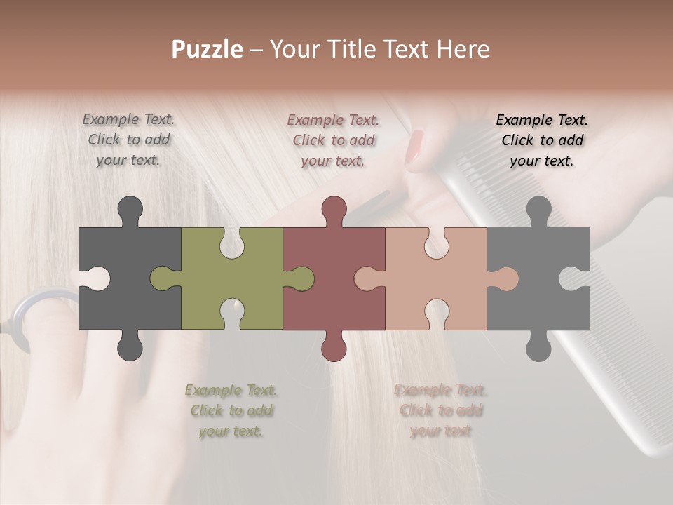 Hairstyle Lady Work PowerPoint Template