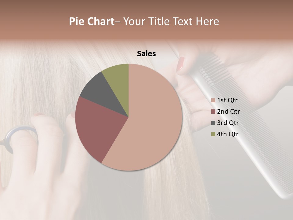 Hairstyle Lady Work PowerPoint Template