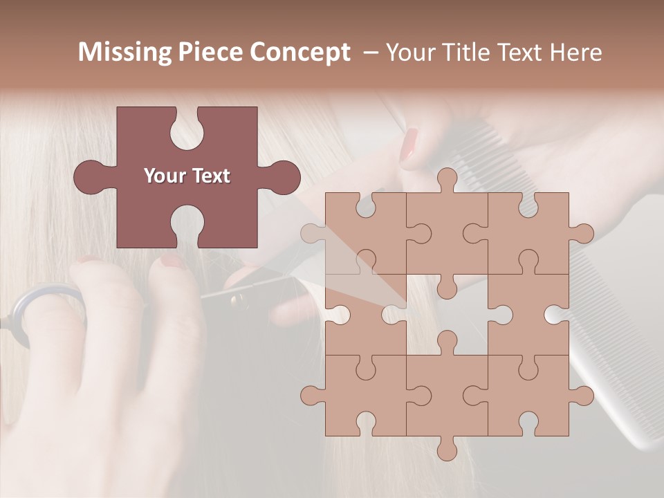 Hairstyle Lady Work PowerPoint Template