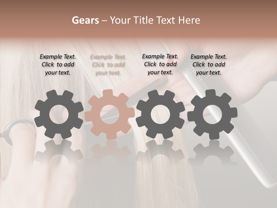 Hairstyle Lady Work PowerPoint Template