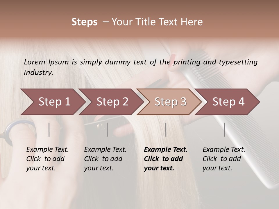 Hairstyle Lady Work PowerPoint Template