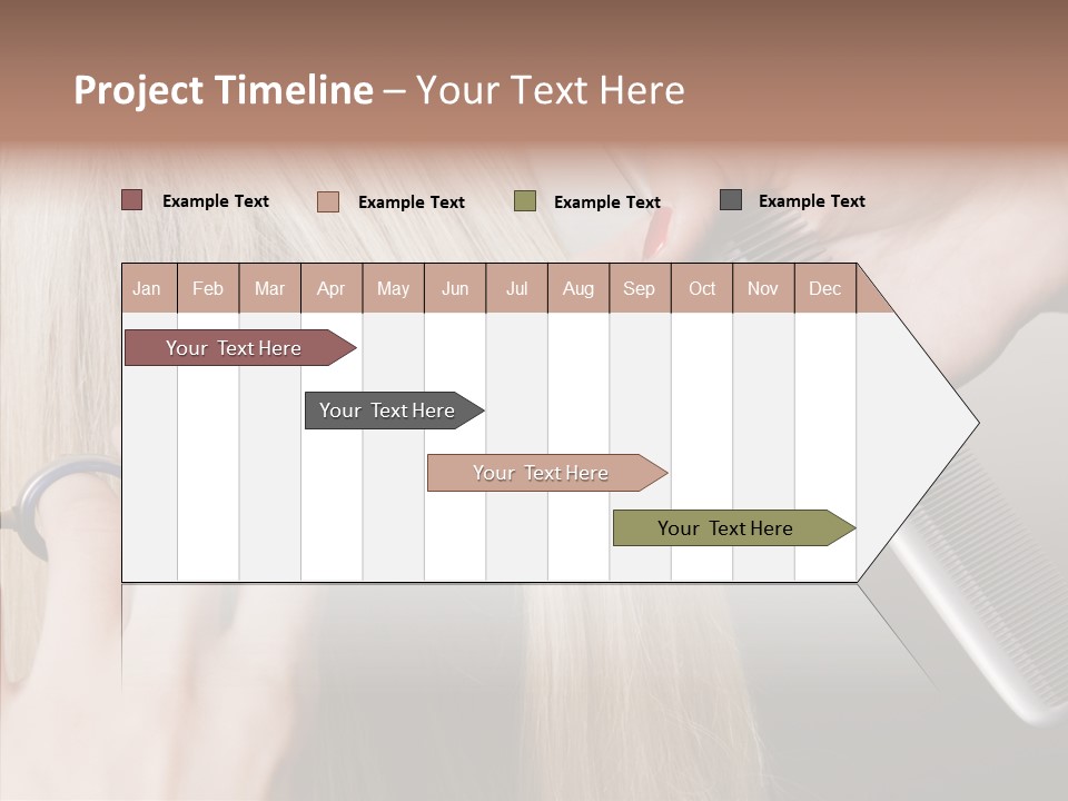 Hairstyle Lady Work PowerPoint Template
