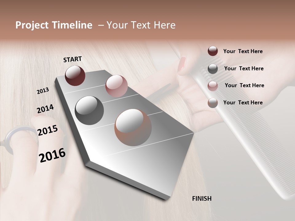 Hairstyle Lady Work PowerPoint Template
