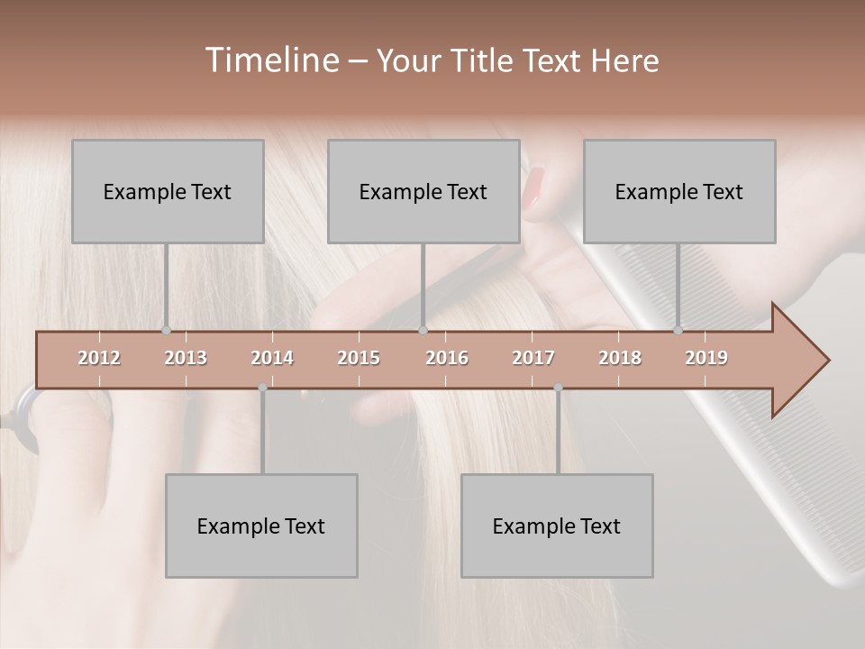 Hairstyle Lady Work PowerPoint Template
