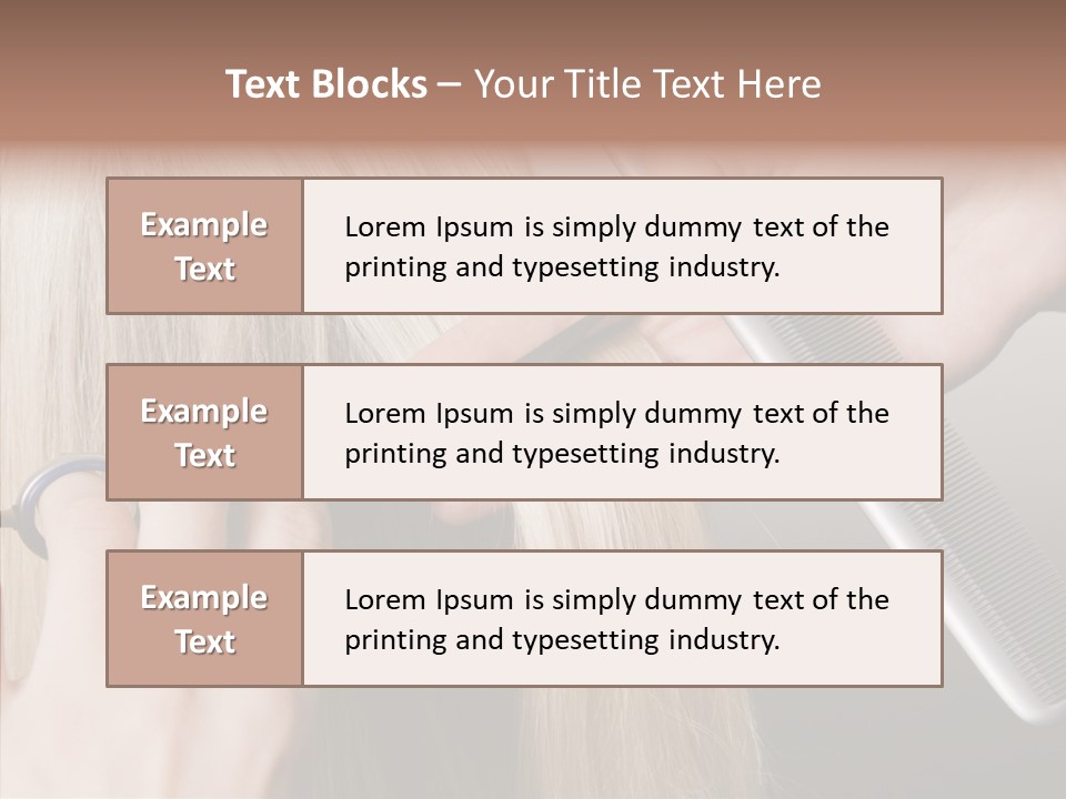 Hairstyle Lady Work PowerPoint Template