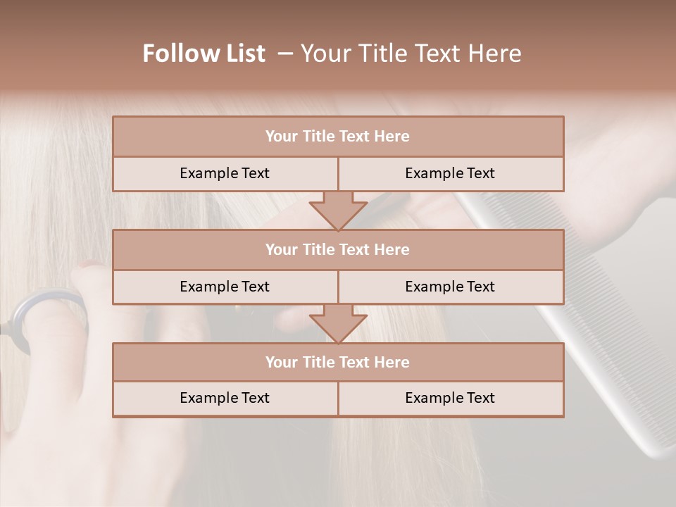 Hairstyle Lady Work PowerPoint Template