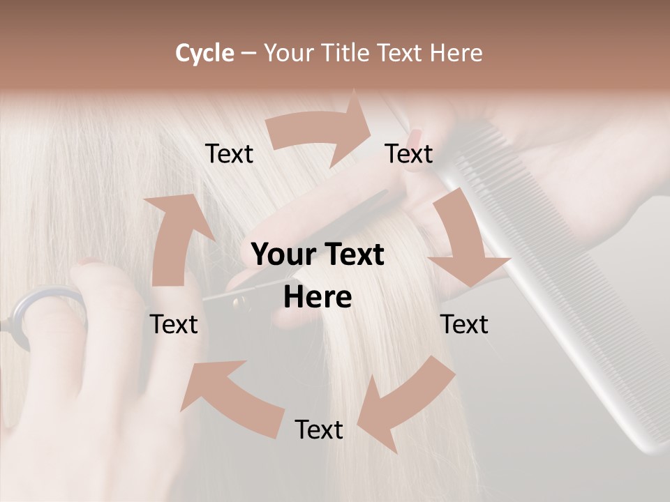 Hairstyle Lady Work PowerPoint Template