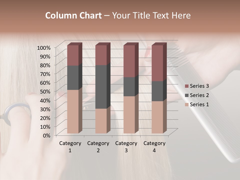 Hairstyle Lady Work PowerPoint Template