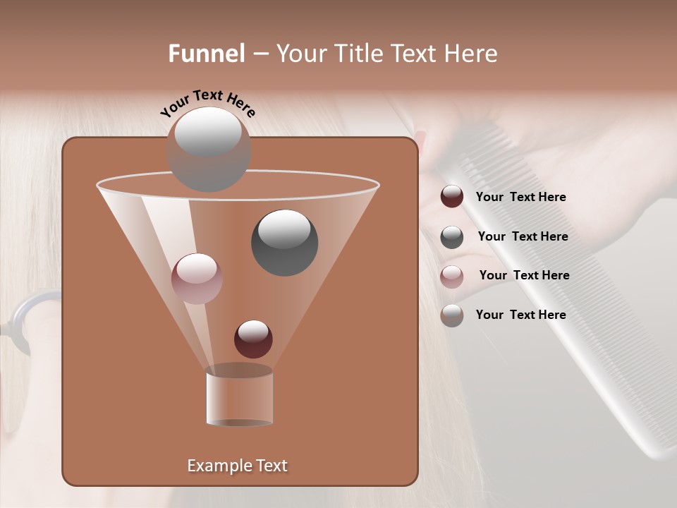 Hairstyle Lady Work PowerPoint Template