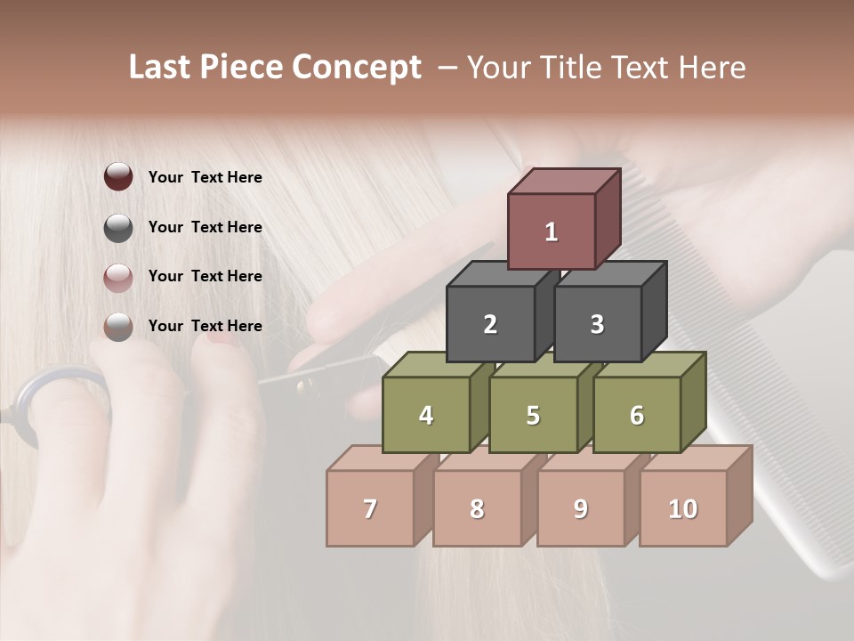 Hairstyle Lady Work PowerPoint Template