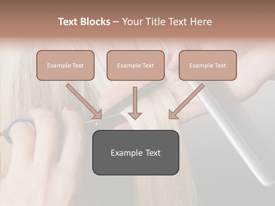 Hairstyle Lady Work PowerPoint Template