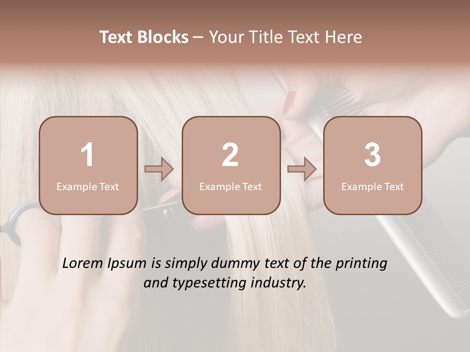 Hairstyle Lady Work PowerPoint Template