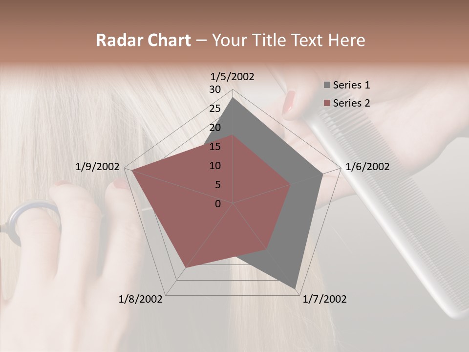 Hairstyle Lady Work PowerPoint Template