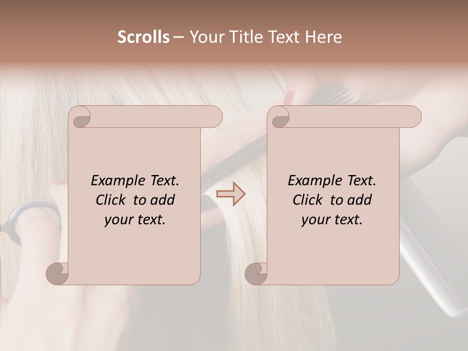 Hairstyle Lady Work PowerPoint Template
