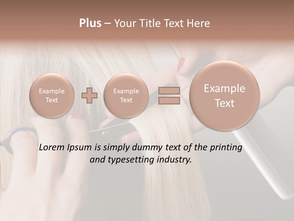 Hairstyle Lady Work PowerPoint Template