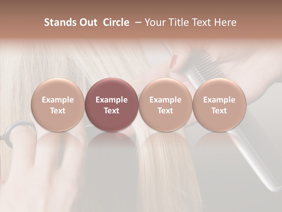 Hairstyle Lady Work PowerPoint Template