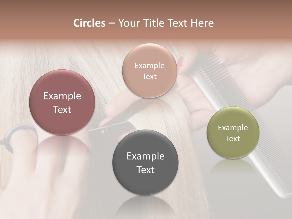 Hairstyle Lady Work PowerPoint Template